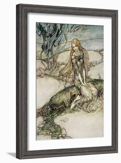 Undine, Illustration from the book by Baron Friedrich de la Motte Fouque-Arthur Rackham-Framed Giclee Print