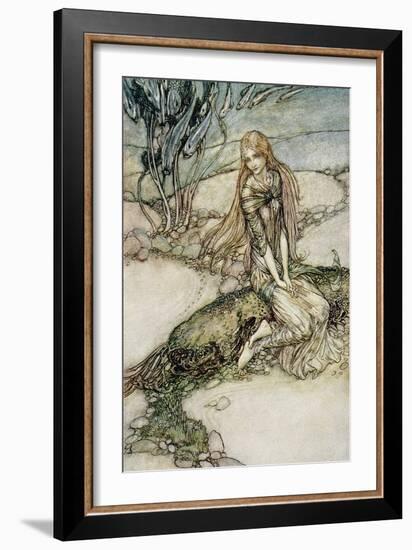 Undine, Illustration from the book by Baron Friedrich de la Motte Fouque-Arthur Rackham-Framed Giclee Print