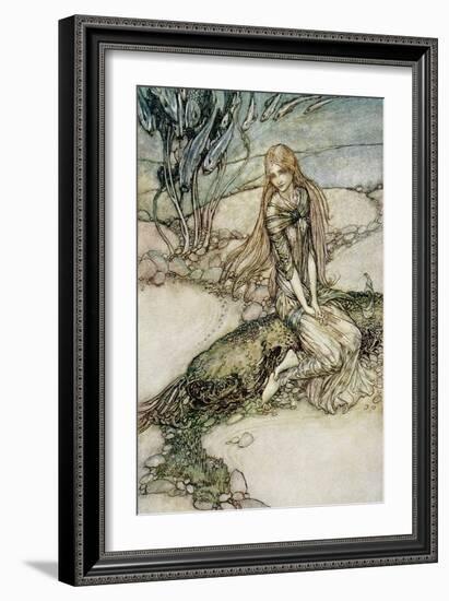 Undine, Illustration from the book by Baron Friedrich de la Motte Fouque-Arthur Rackham-Framed Giclee Print