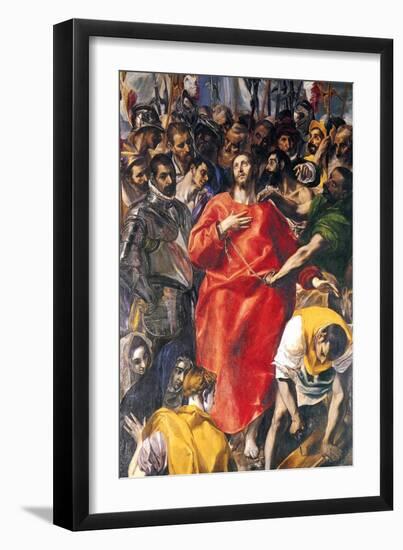 Undressing Christ-El Greco-Framed Art Print