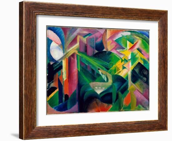 Une Biche Dans Un Enclos  (Deer in Cloister Garden) Peinture De Franz Marc (1880-1916) 1912 - Oil-Franz Marc-Framed Giclee Print