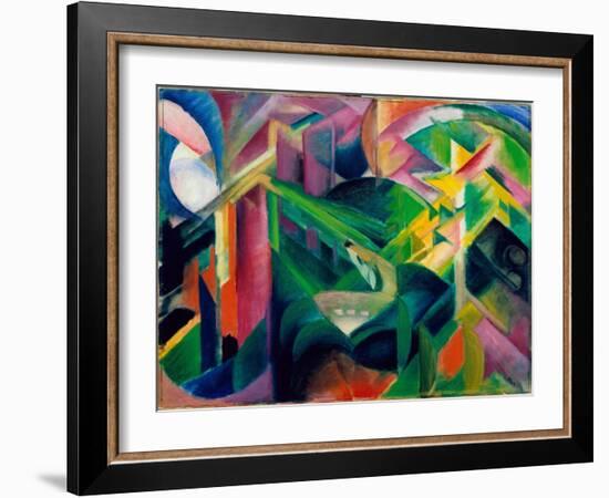 Une Biche Dans Un Enclos  (Deer in Cloister Garden) Peinture De Franz Marc (1880-1916) 1912 - Oil-Franz Marc-Framed Giclee Print