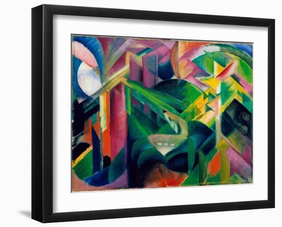 Une Biche Dans Un Enclos  (Deer in Cloister Garden) Peinture De Franz Marc (1880-1916) 1912 - Oil-Franz Marc-Framed Giclee Print