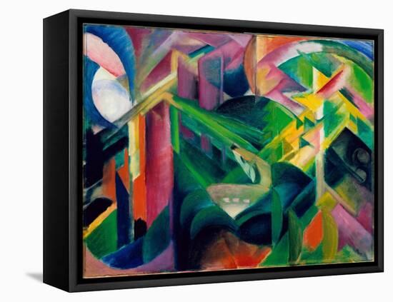 Une Biche Dans Un Enclos  (Deer in Cloister Garden) Peinture De Franz Marc (1880-1916) 1912 - Oil-Franz Marc-Framed Premier Image Canvas