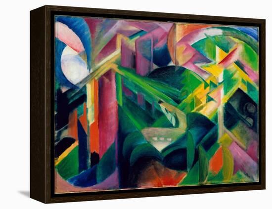 Une Biche Dans Un Enclos  (Deer in Cloister Garden) Peinture De Franz Marc (1880-1916) 1912 - Oil-Franz Marc-Framed Premier Image Canvas