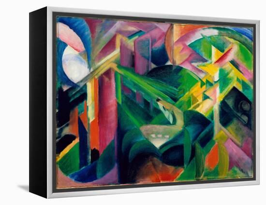 Une Biche Dans Un Enclos  (Deer in Cloister Garden) Peinture De Franz Marc (1880-1916) 1912 - Oil-Franz Marc-Framed Premier Image Canvas