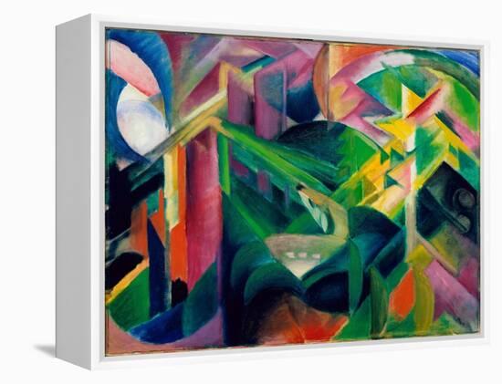 Une Biche Dans Un Enclos  (Deer in Cloister Garden) Peinture De Franz Marc (1880-1916) 1912 - Oil-Franz Marc-Framed Premier Image Canvas