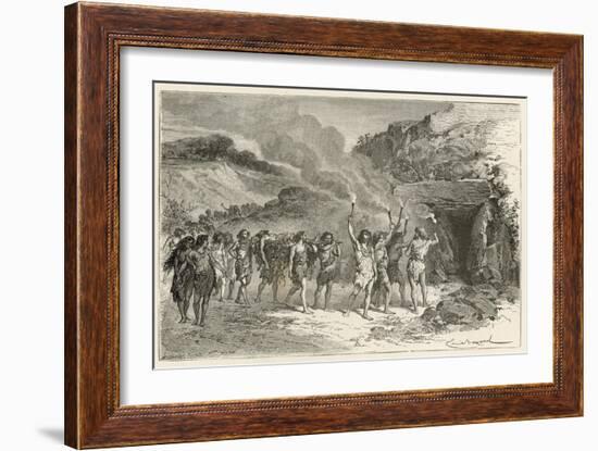 Une Ceremonie Funebre a L'Epoque Du Renne-Emile Antoine Bayard-Framed Giclee Print