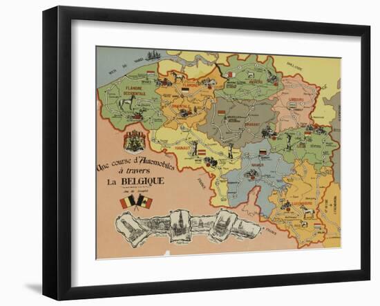 Une course d'automobile-null-Framed Giclee Print