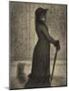 Une Elegante, Woman Strolling, c.1884-Georges Pierre Seurat-Mounted Giclee Print