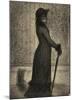 Une elegante (Woman Strolling)-Georges Seurat-Mounted Art Print