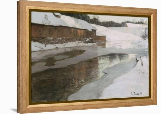 Une fabrique en Norvège-Fritz Thaulow-Framed Premier Image Canvas