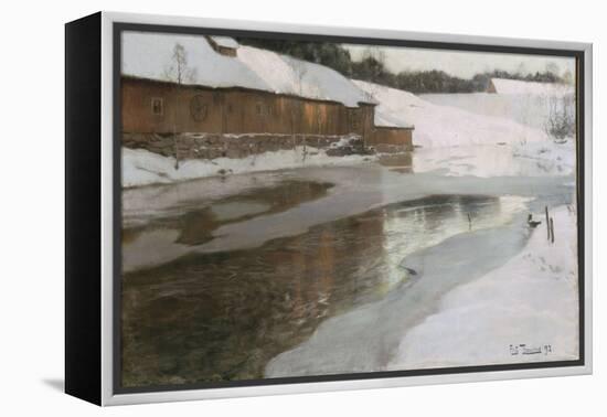 Une fabrique en Norvège-Fritz Thaulow-Framed Premier Image Canvas