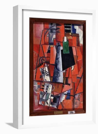 Une Femme Au Piano (A Woman at the Piano). Peinture De Kasimir Severinovich Malevitch (Malevich, Ma-Kazimir Severinovich Malevich-Framed Giclee Print