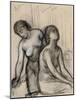 Une femme coiffant, une femme assise-Pierre Puvis de Chavannes-Mounted Giclee Print