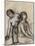 Une femme coiffant, une femme assise-Pierre Puvis de Chavannes-Mounted Giclee Print