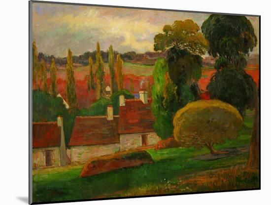 Une Ferme en Bretagne - a farmhouse in Brittany,1894. Canvas,72,4 x 90,5 cm Inv.54.143.2.-Paul Gauguin-Mounted Giclee Print