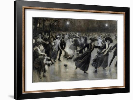 Une Fete Sur La Glace  (Party on the Ice) Patineurs a La Belle Epoque Peinture De Wilhelm Gause (1-Wilhelm Gause-Framed Giclee Print