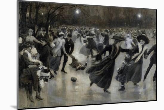 Une Fete Sur La Glace  (Party on the Ice) Patineurs a La Belle Epoque Peinture De Wilhelm Gause (1-Wilhelm Gause-Mounted Giclee Print