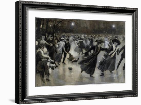 Une Fete Sur La Glace  (Party on the Ice) Patineurs a La Belle Epoque Peinture De Wilhelm Gause (1-Wilhelm Gause-Framed Giclee Print