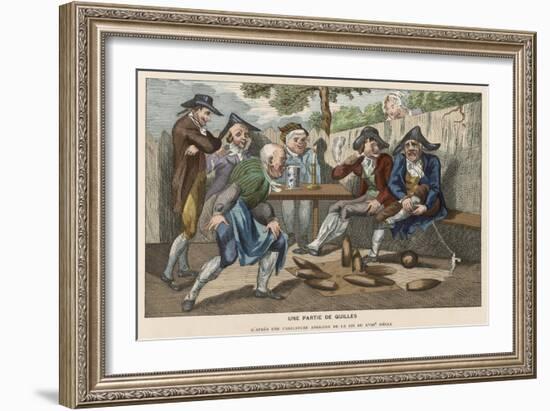 "Une Partie de Quilles," French Skittles-null-Framed Art Print