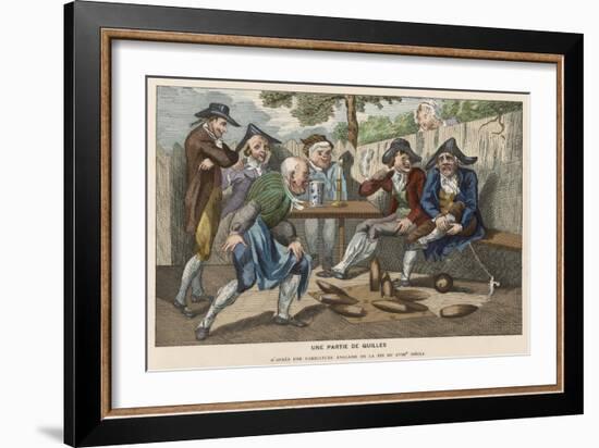 "Une Partie de Quilles," French Skittles-null-Framed Art Print