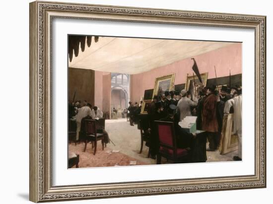 Une séance du jury de peinture au Salon des Artistes français (1883 ?)-Henri Gervex-Framed Giclee Print