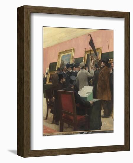 Une séance du jury de peinture au Salon des Artistes français (1883 ?)-Henri Gervex-Framed Giclee Print