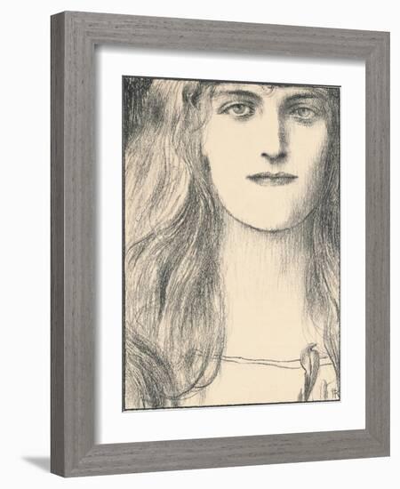 Une Tete De Face, 1898-Fernand Khnopff-Framed Giclee Print