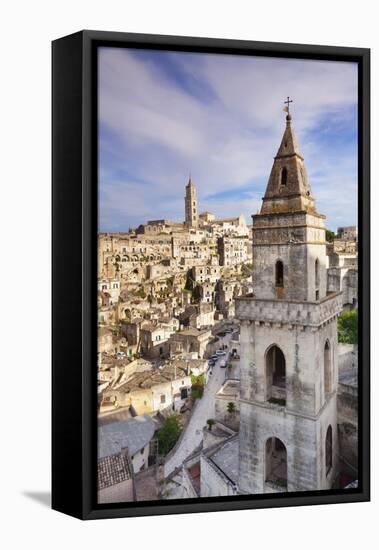 Unesco World Cultural Heritage, Matera, Basilicata, Apulia, Italy-Markus Lange-Framed Premier Image Canvas
