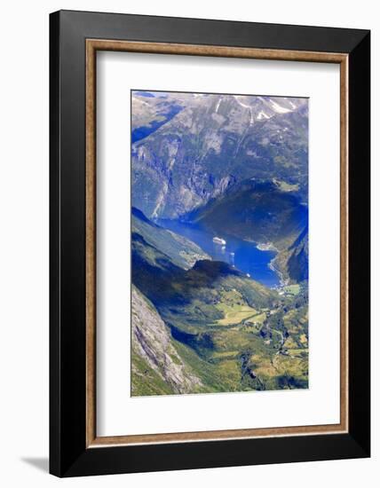 Unesco World Heritage Site. Twisting Mountain Road. Geiranger. Norway-Tom Norring-Framed Photographic Print