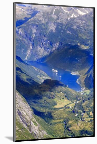 Unesco World Heritage Site. Twisting Mountain Road. Geiranger. Norway-Tom Norring-Mounted Photographic Print