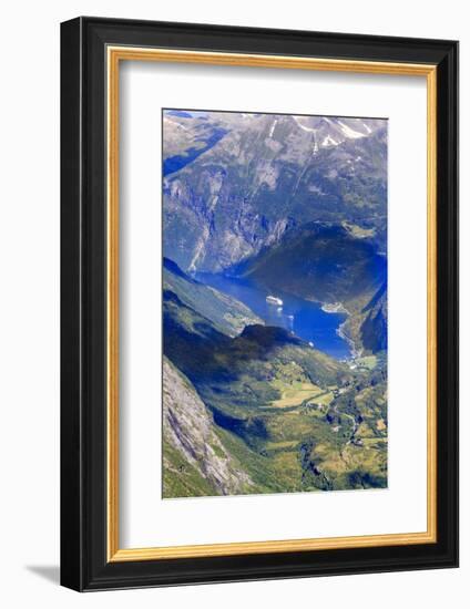 Unesco World Heritage Site. Twisting Mountain Road. Geiranger. Norway-Tom Norring-Framed Photographic Print