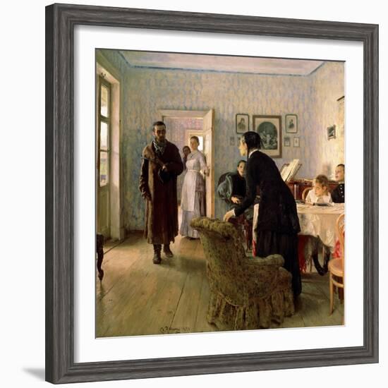 Unexpected Return, C1884-C1888-Il'ya Repin-Framed Giclee Print