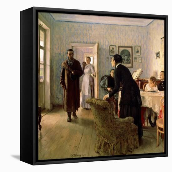 Unexpected Return, C1884-C1888-Il'ya Repin-Framed Premier Image Canvas