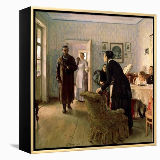 Unexpected Return, C1884-C1888-Il'ya Repin-Framed Premier Image Canvas