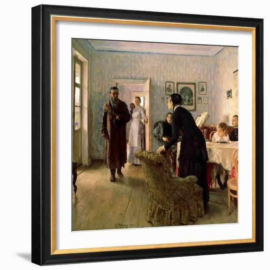 Unexpected Return, C1884-C1888-Il'ya Repin-Framed Giclee Print