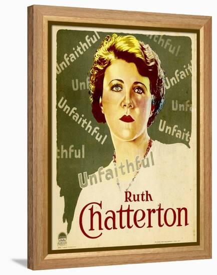 UNFAITHFUL, Ruth Chatterton on window card, 1931.-null-Framed Stretched Canvas