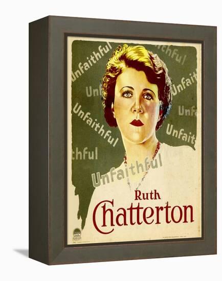 UNFAITHFUL, Ruth Chatterton on window card, 1931.-null-Framed Stretched Canvas