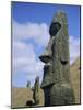 Unfinished Heads on Outer South Slopes of the Crater, Rano Raraku, Easter Island, Chile-Geoff Renner-Mounted Photographic Print