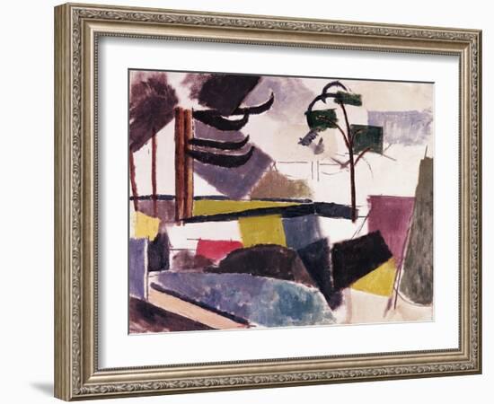 Unfinished Landscape with Tree Branches-Roger de La Fresnaye-Framed Giclee Print