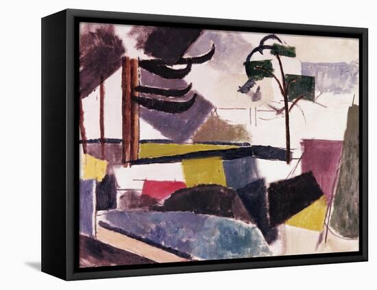 Unfinished Landscape with Tree Branches-Roger de La Fresnaye-Framed Premier Image Canvas