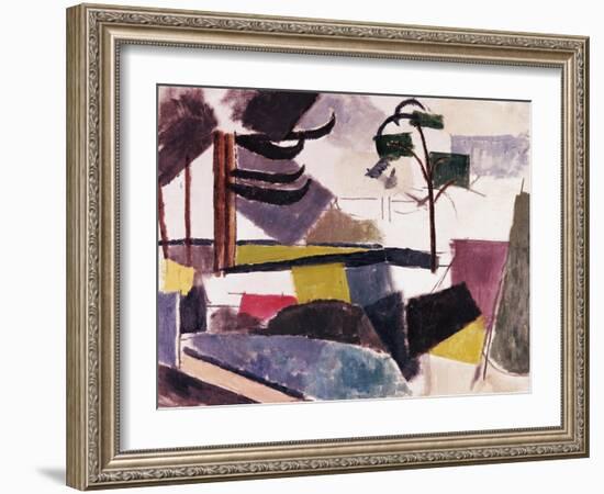 Unfinished Landscape with Tree Branches-Roger de La Fresnaye-Framed Giclee Print