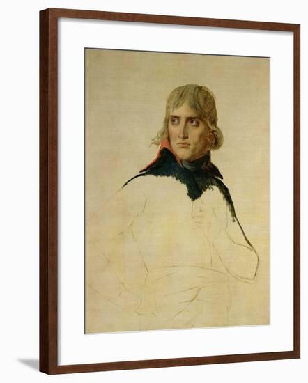 Unfinished Portrait of General Bonaparte (1769-1821) circa 1797-98-Jacques-Louis David-Framed Giclee Print