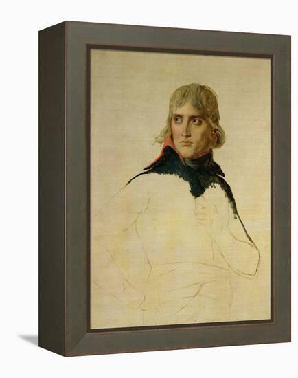 Unfinished Portrait of General Bonaparte (1769-1821) circa 1797-98-Jacques-Louis David-Framed Premier Image Canvas