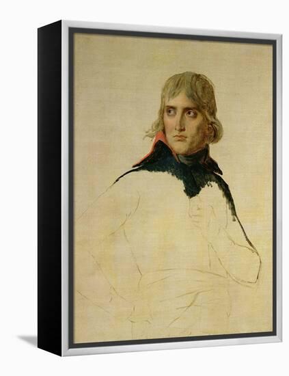 Unfinished Portrait of General Bonaparte (1769-1821) circa 1797-98-Jacques-Louis David-Framed Premier Image Canvas