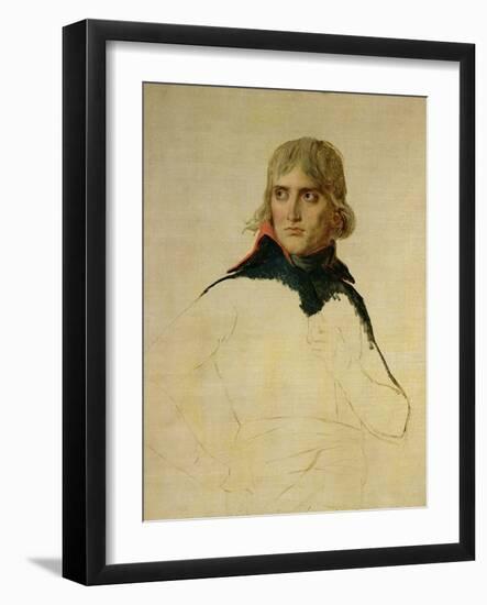 Unfinished Portrait of General Bonaparte (1769-1821) circa 1797-98-Jacques-Louis David-Framed Giclee Print