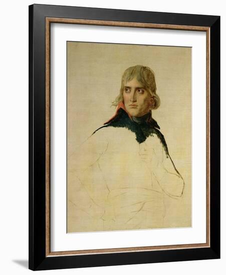 Unfinished Portrait of General Bonaparte (1769-1821) circa 1797-98-Jacques-Louis David-Framed Giclee Print