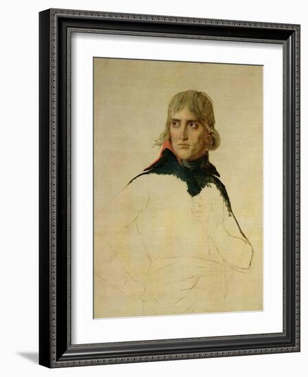 Unfinished Portrait of General Bonaparte (1769-1821) circa 1797-98-Jacques-Louis David-Framed Giclee Print