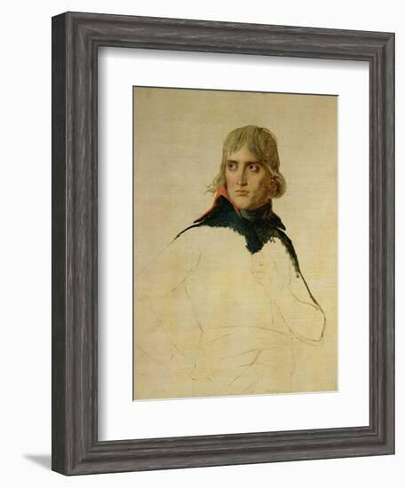 Unfinished Portrait of General Bonaparte (1769-1821) circa 1797-98-Jacques-Louis David-Framed Giclee Print